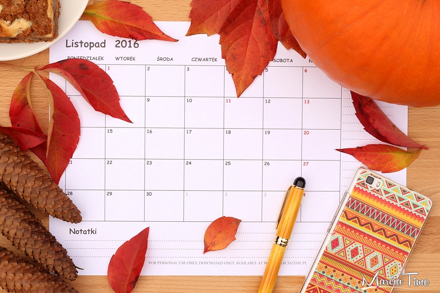 Planer na listopad 2016 do druku