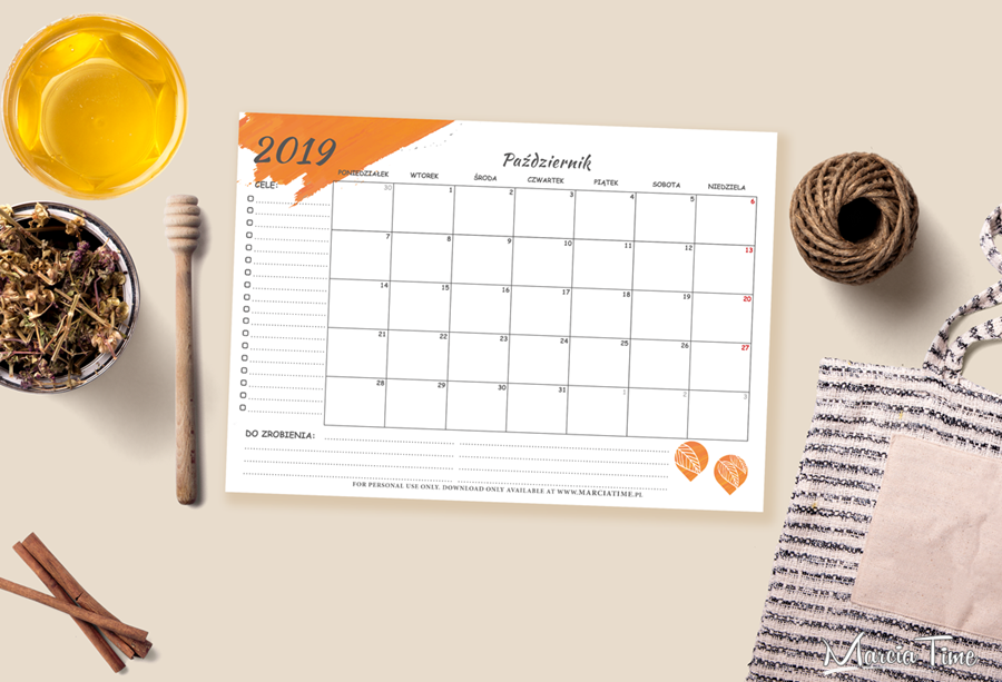 Planer na październik 2019 do druku