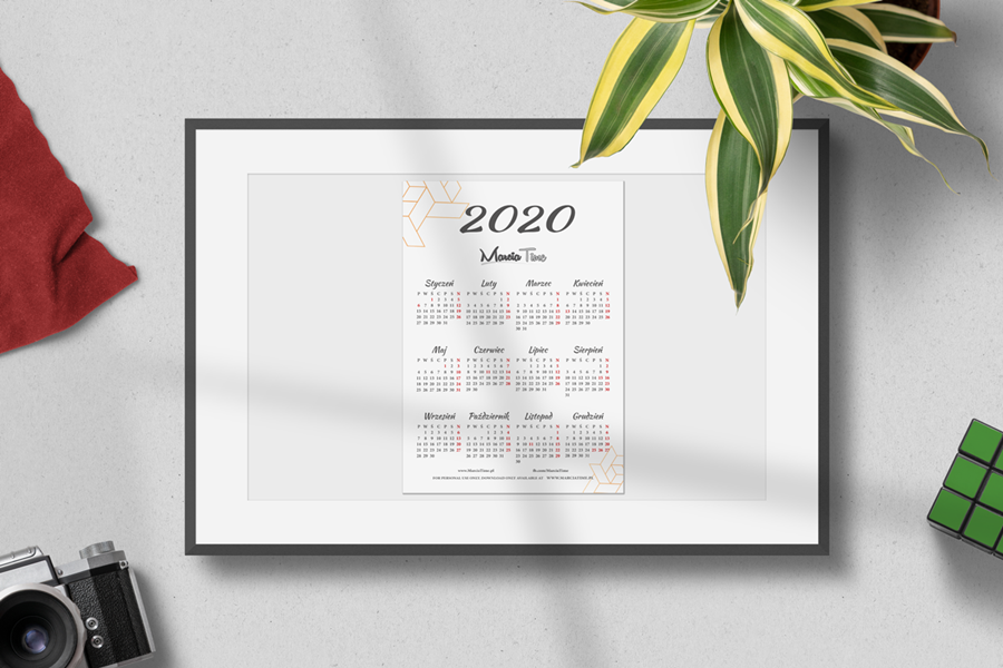 Kalendarz 2020 do druku