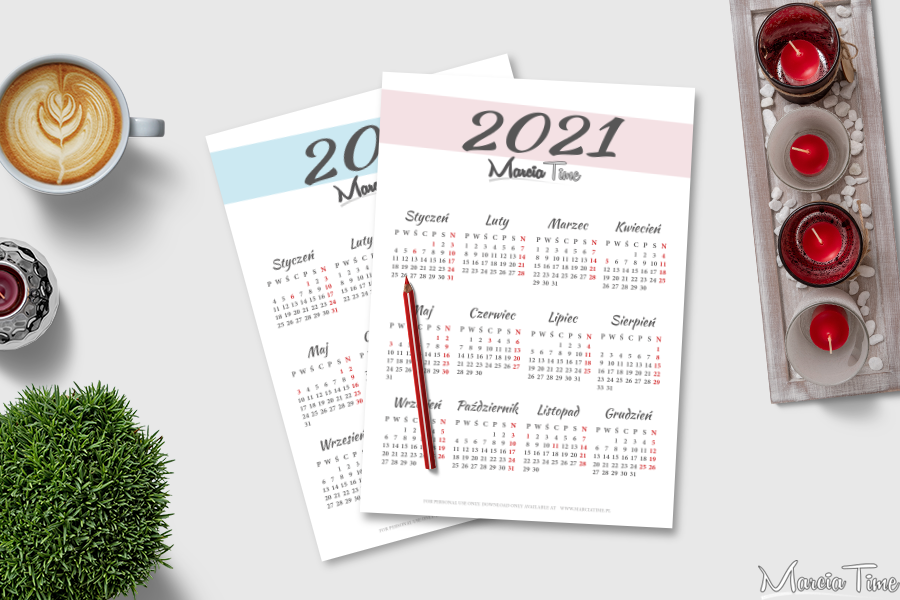 Kalendarz 2021 do druku