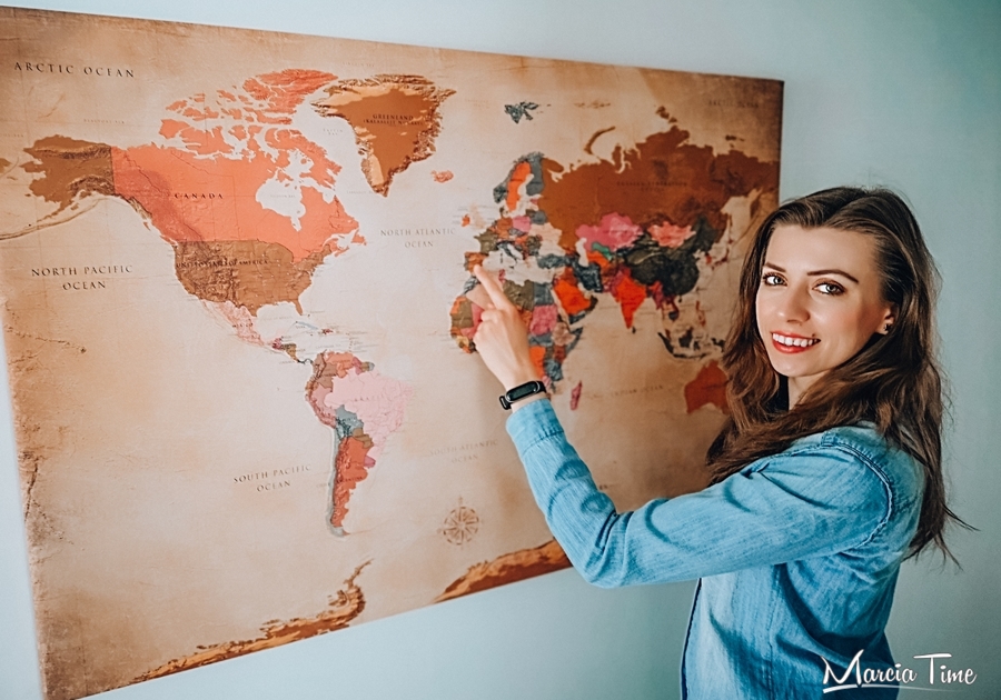 Moja mapa świata do zaznaczania podróży